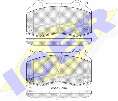 Icer 182132-200 - Тормозные колодки, дисковые, комплект unicars.by