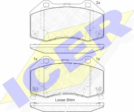 Icer 182132 - Тормозные колодки, дисковые, комплект unicars.by