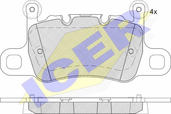 Icer 182348-208 - Тормозные колодки, дисковые, комплект unicars.by