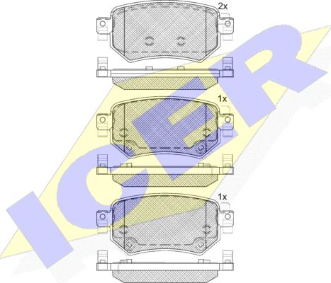 Icer 182263 - Тормозные колодки, дисковые, комплект unicars.by