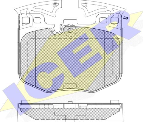 Icer 182280 - Тормозные колодки, дисковые, комплект unicars.by