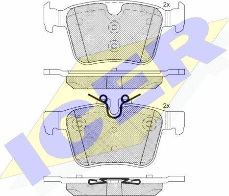 Icer 182232 - Тормозные колодки, дисковые, комплект unicars.by