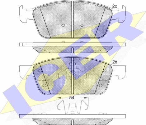 Icer 182273 - Тормозные колодки, дисковые, комплект unicars.by