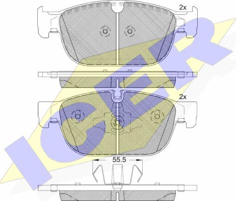 Icer 182272 - Тормозные колодки, дисковые, комплект unicars.by