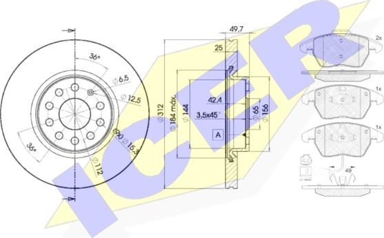 Icer 31567-5618 - Дисковый тормозной механизм, комплект unicars.by