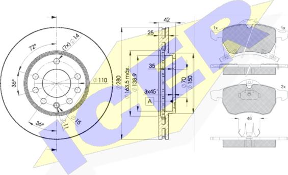 Icer 31248-9060 - Дисковый тормозной механизм, комплект unicars.by