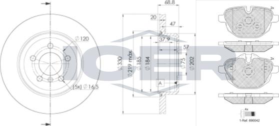 Icer 32004-3558 - Дисковый тормозной механизм, комплект unicars.by