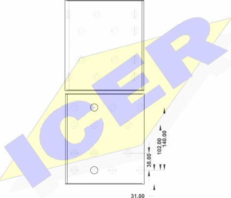 Icer 21 9098 00 - Комплект тормозных башмаков, барабанные тормоза unicars.by