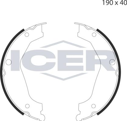 Icer 79PB4044 C - Комплект тормозов, ручник, парковка unicars.by