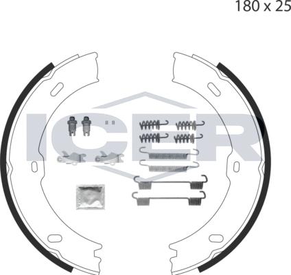 Icer 79PB4009 C - Комплект тормозов, ручник, парковка unicars.by