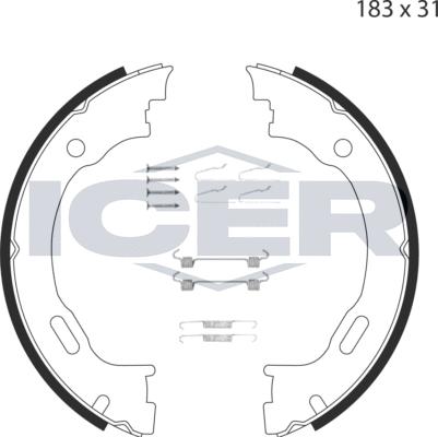 Icer 79PB4006 C - Комплект тормозов, ручник, парковка unicars.by