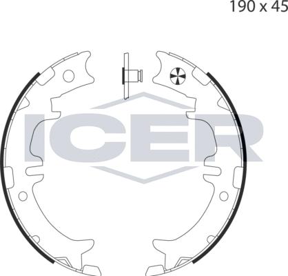 Icer 79PB4039 C - Комплект тормозов, ручник, парковка unicars.by