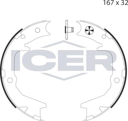 Icer 79PB4034 C - Комплект тормозов, ручник, парковка unicars.by