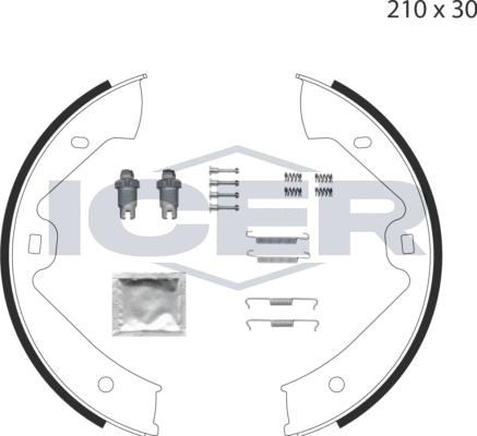 Icer 79PB4029 C - Комплект тормозов, ручник, парковка unicars.by