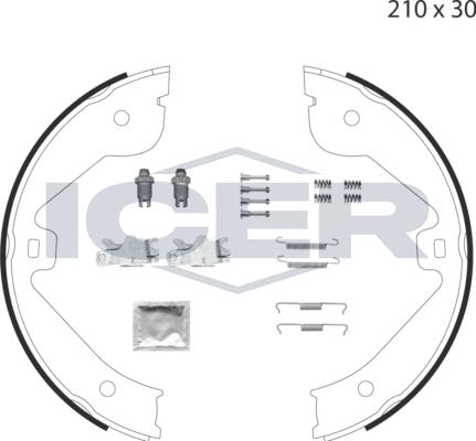 Icer 79PB4028 C - Комплект тормозов, ручник, парковка unicars.by