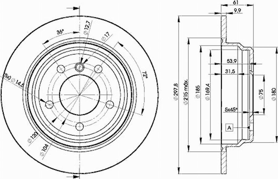 Icer 78BD4129 - Тормозной диск unicars.by