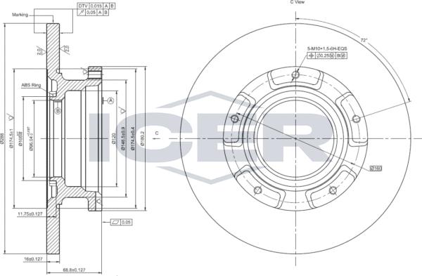 Icer 78BD5644-1 - Тормозной диск unicars.by