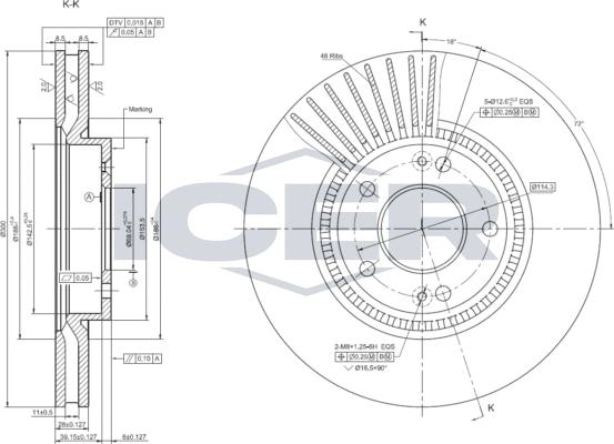 Icer 78BD0586-2 - Тормозной диск unicars.by