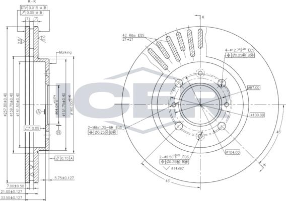 Icer 78BD1066-2 - Тормозной диск unicars.by