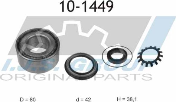 IJS GROUP 10-1449 - Комплект подшипника ступицы колеса unicars.by