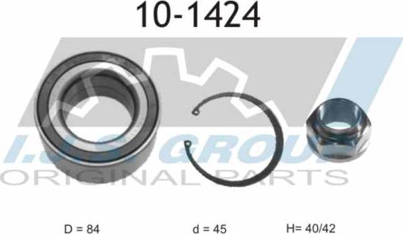 IJS GROUP 10-1424 - Комплект подшипника ступицы колеса unicars.by