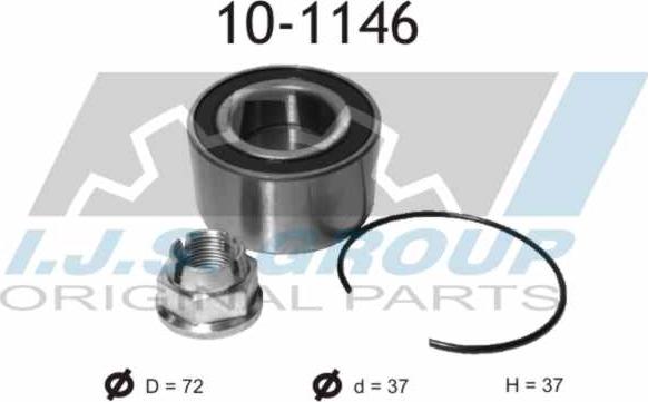 IJS GROUP 10-1146 - Комплект подшипника ступицы колеса unicars.by