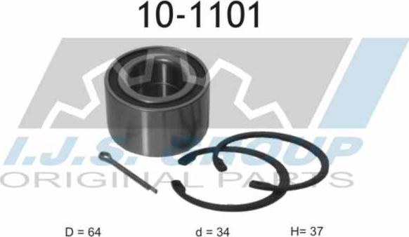 IJS GROUP 10-1101 - Комплект подшипника ступицы колеса unicars.by