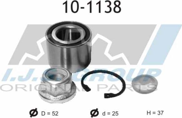 IJS GROUP 10-1138 - Комплект подшипника ступицы колеса unicars.by