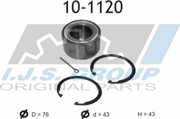 IJS GROUP 10-1120 - Комплект подшипника ступицы колеса unicars.by