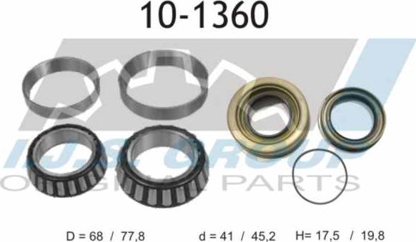 IJS GROUP 10-1360 - Комплект подшипника ступицы колеса unicars.by