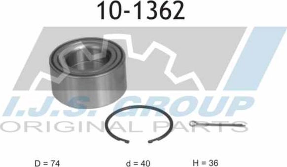 IJS GROUP 10-1362 - Комплект подшипника ступицы колеса unicars.by