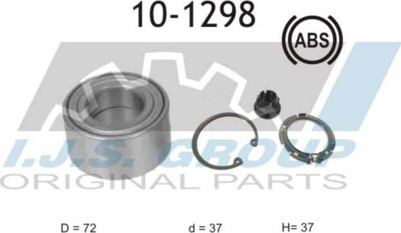 IJS GROUP 10-1298 - Комплект подшипника ступицы колеса unicars.by