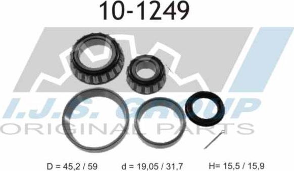 IJS GROUP 10-1249 - Комплект подшипника ступицы колеса unicars.by