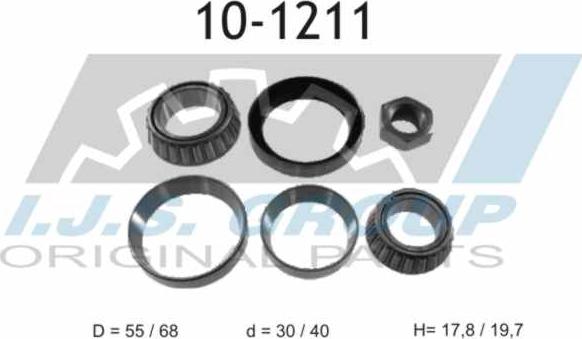 IJS GROUP 10-1211 - Комплект подшипника ступицы колеса unicars.by