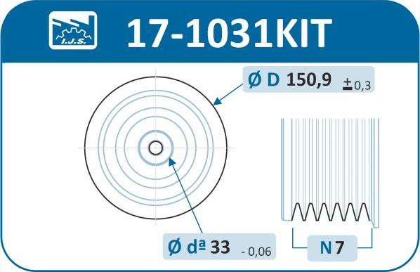 IJS GROUP 17-1031KIT - Шкив коленчатого вала unicars.by