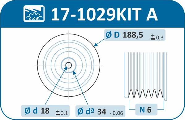 IJS GROUP 17-1029KIT A - Шкив коленчатого вала unicars.by