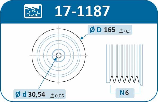 IJS GROUP 17-1187 - Шкив коленчатого вала unicars.by