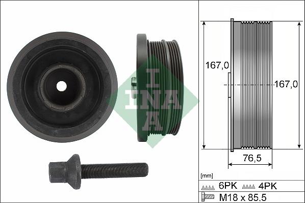 INA 544 0082 20 - Шкив коленчатого вала unicars.by