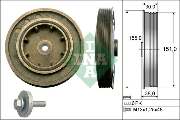 INA 544 0101 20 - Шкив коленчатого вала unicars.by