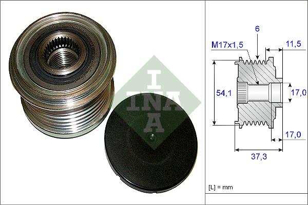 INA 535 0149 10 - Шкив генератора, муфта unicars.by