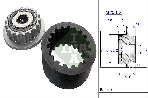 INA 535 0186 10 - Комплект эластичной муфты сцепления unicars.by