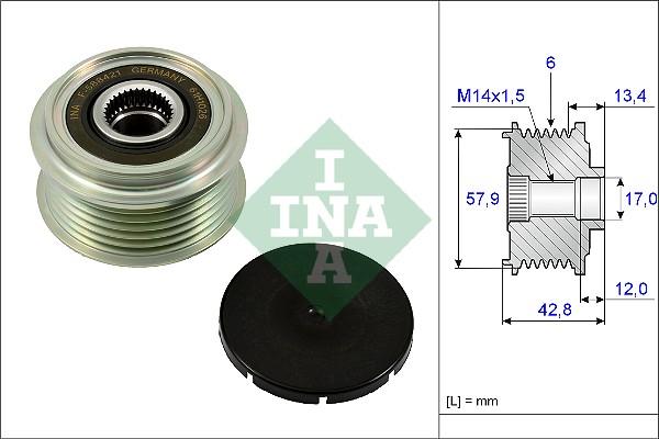 INA 535 0240 10 - Шкив генератора, муфта unicars.by