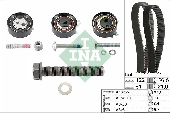 INA 530 0484 10 - Комплект зубчатого ремня ГРМ unicars.by