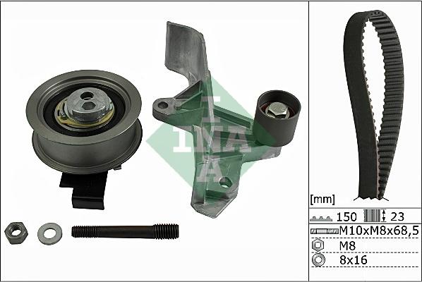 INA 530 0546 10 - Комплект зубчатого ремня ГРМ unicars.by