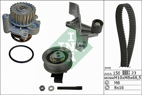 INA 530 0546 30 - Водяной насос + комплект зубчатого ремня ГРМ unicars.by