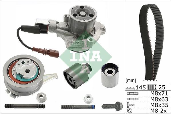 INA 530 0759 30 - Водяной насос + комплект зубчатого ремня ГРМ unicars.by