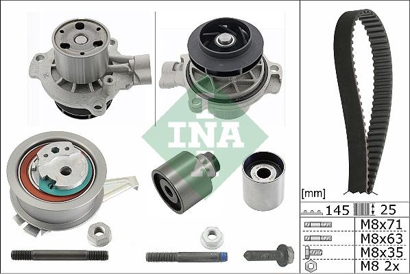 INA 530 0699 31 - Водяной насос + комплект зубчатого ремня ГРМ unicars.by