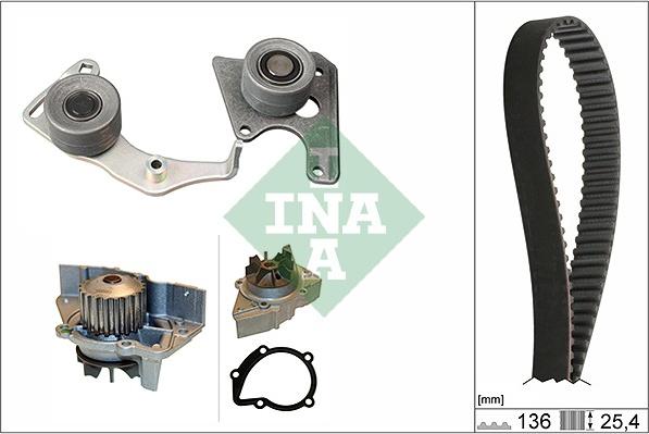 INA 530 0096 31 - Водяной насос + комплект зубчатого ремня ГРМ unicars.by