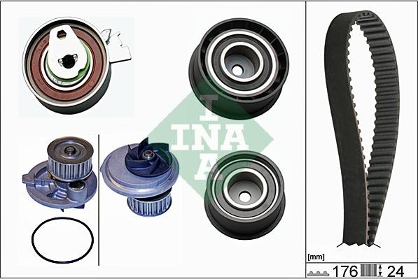 INA 530 0039 30 - Водяной насос + комплект зубчатого ремня ГРМ unicars.by