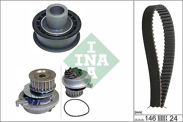 INA 530 0020 30 - Водяной насос + комплект зубчатого ремня ГРМ unicars.by